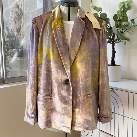 Raquel Allegra “Ether Lia” Velvet Set Blazer (L) & Pants (M), NWT Sample Sale - Picture 7 of 16